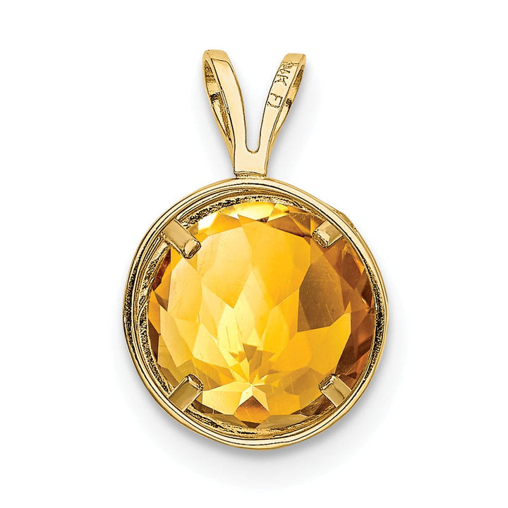 Lovely Rita's Pendants & Charms 14k Yellow Gold Round Bezel Pendant
