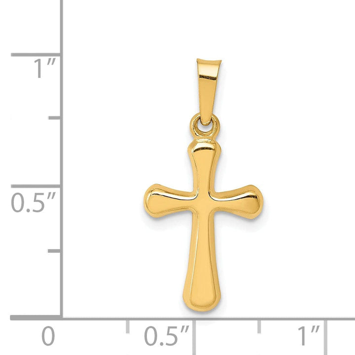 Lovely Rita's Pendants & Charms 14k Yellow Gold Rounded Design Cross Pendant