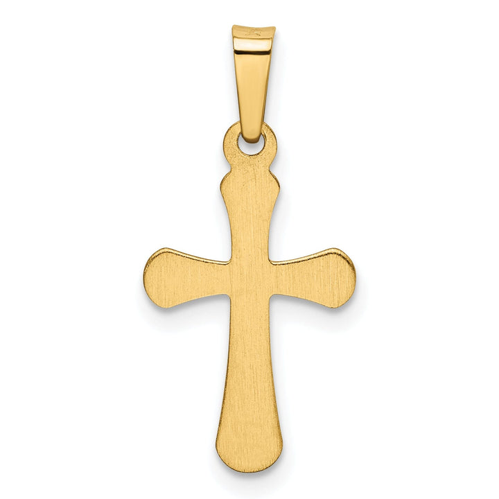 Lovely Rita's Pendants & Charms 14k Yellow Gold Rounded Design Cross Pendant