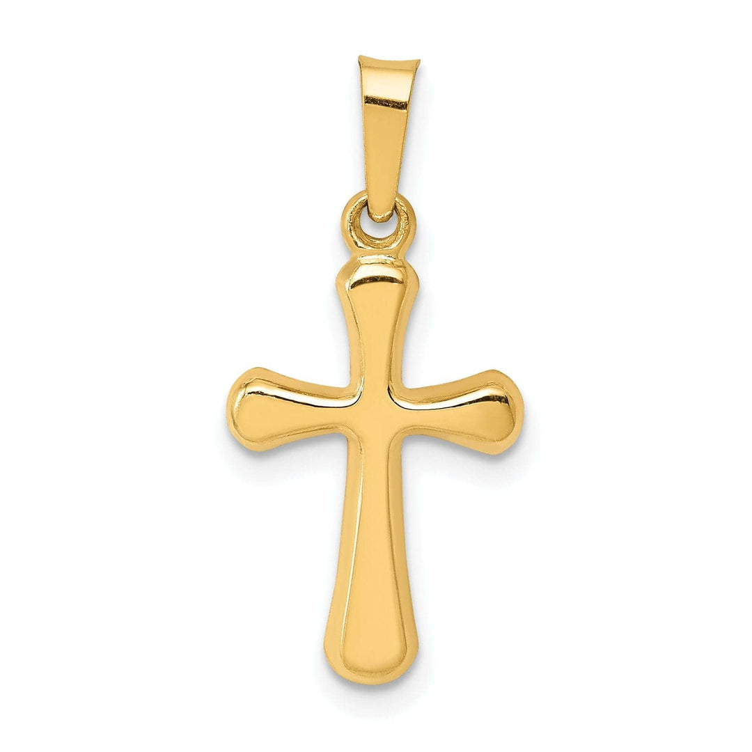 Lovely Rita's Pendants & Charms 14k Yellow Gold Rounded Design Cross Pendant