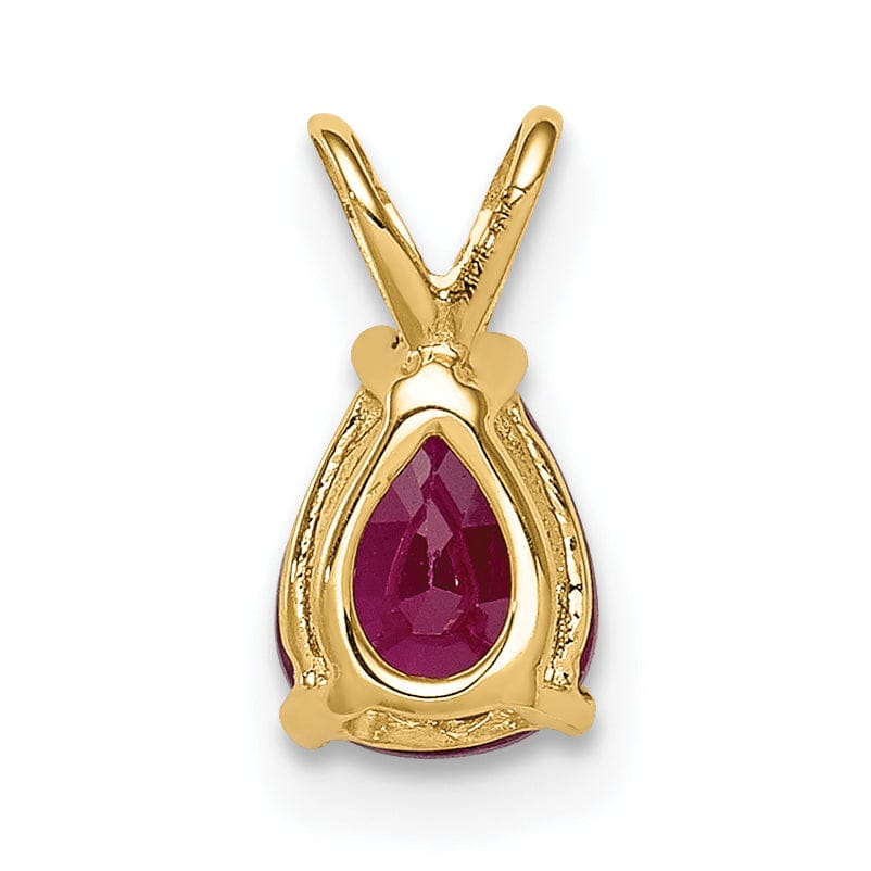 Lovely Rita's Pendants & Charms 14k Yellow Gold Ruby Diamond Pendant
