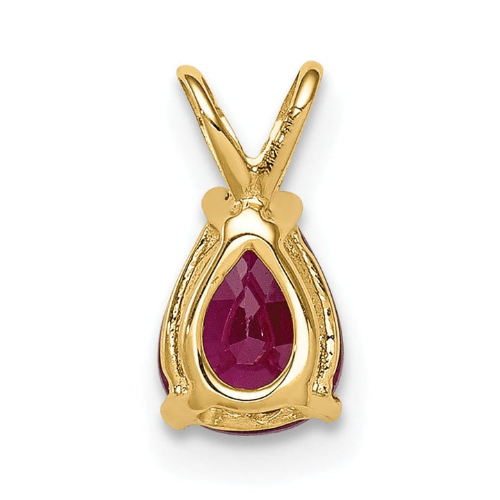 Lovely Rita's Pendants & Charms 14k Yellow Gold Ruby Diamond Pendant