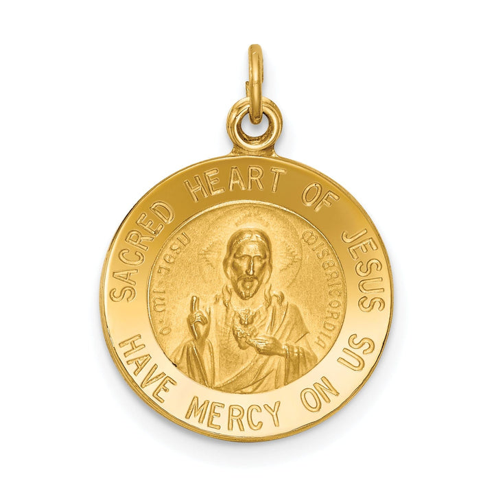 Lovely Rita's Pendants & Charms 14k Yellow Gold Sacred Heart Jesus Medal Charm