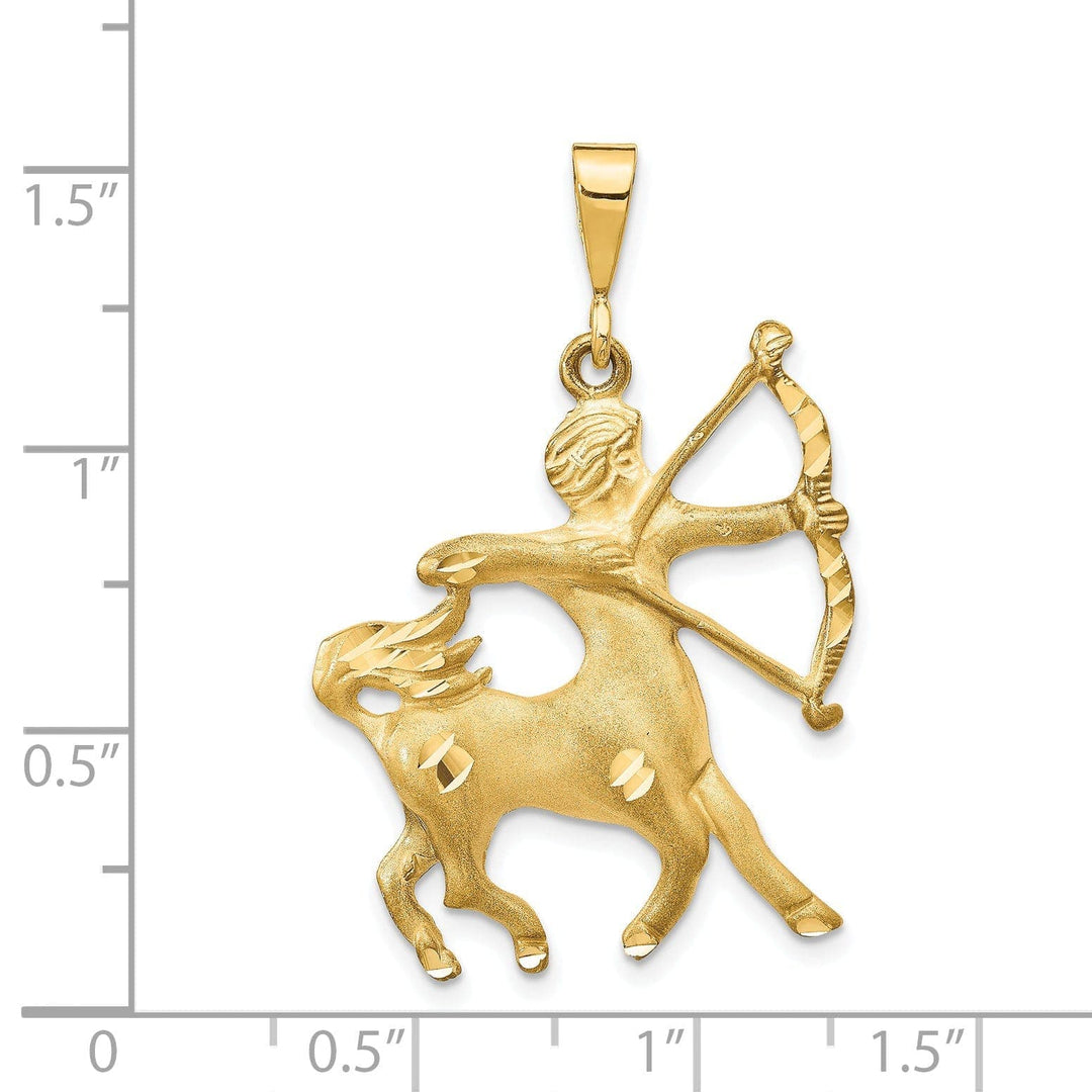 Lovely Rita's Pendants & Charms 14k Yellow Gold Sagittarius Zodiac Charm Pendant