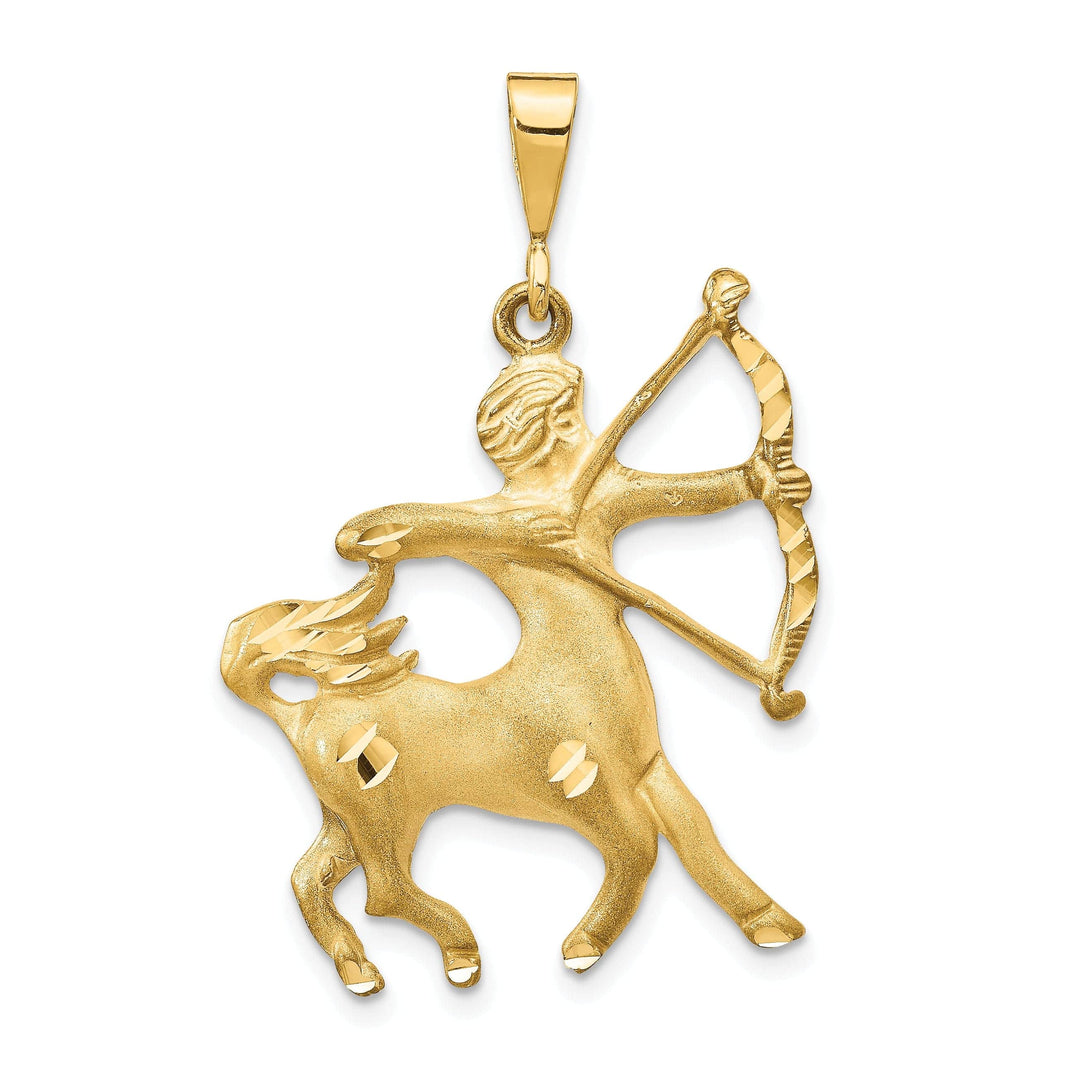 Lovely Rita's Pendants & Charms 14k Yellow Gold Sagittarius Zodiac Charm Pendant