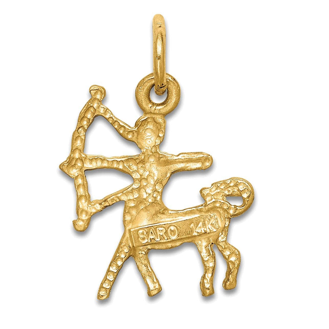 Lovely Rita's Pendants & Charms 14k Yellow Gold Sagittarius Zodiac Charm Pendant