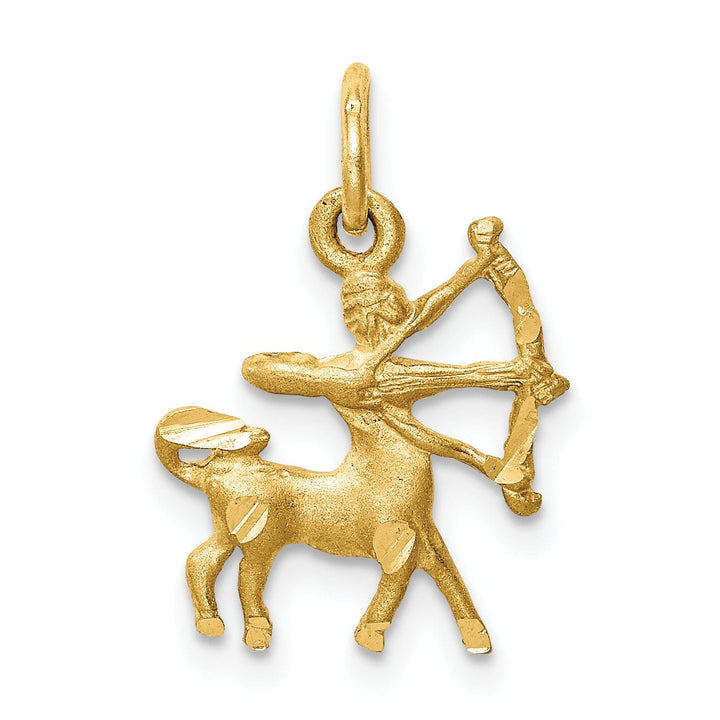 Lovely Rita's Pendants & Charms 14k Yellow Gold Sagittarius Zodiac Charm Pendant