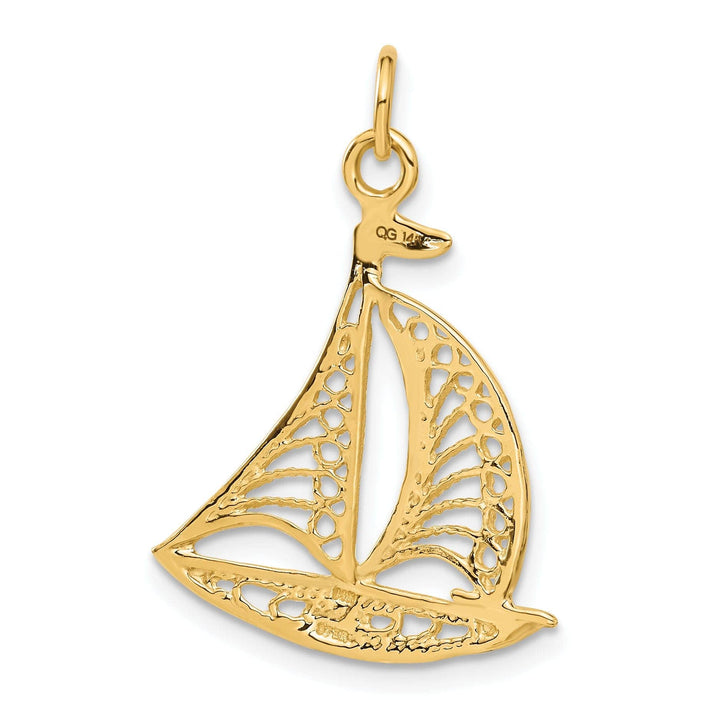 Lovely Rita's Pendants & Charms 14k Yellow Gold Sailboat Charm