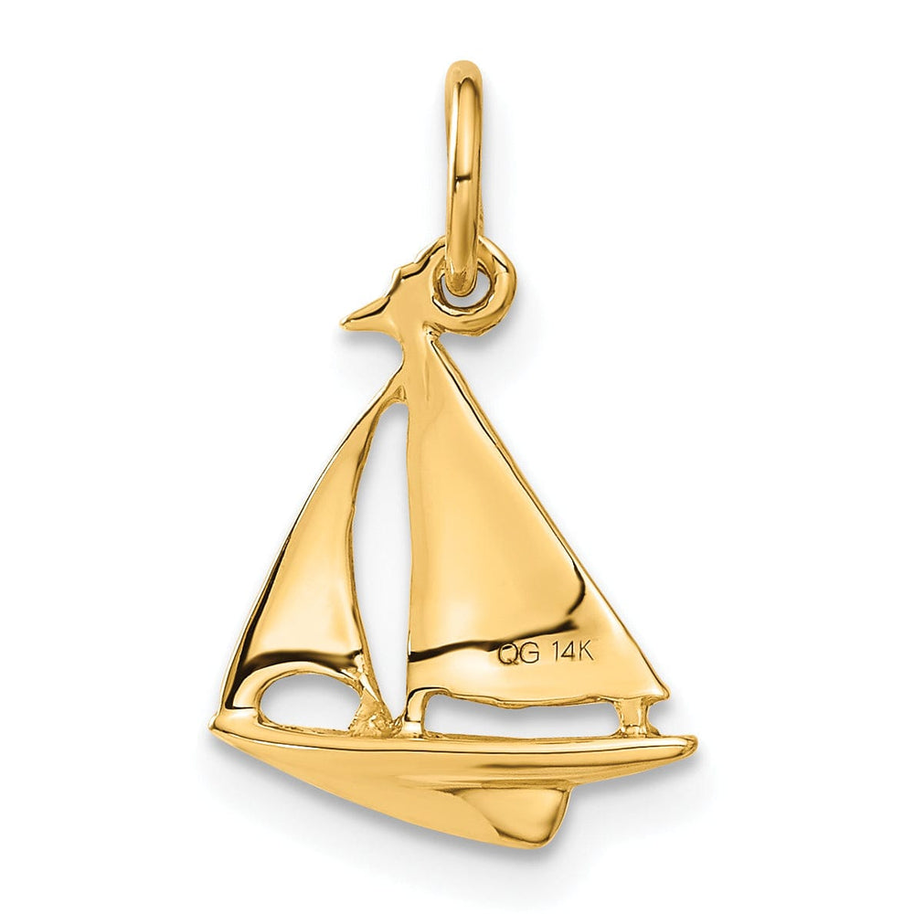 Lovely Rita's Pendants & Charms 14k Yellow Gold Sailboat Charm Pendant