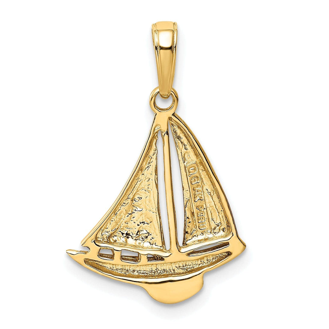 Lovely Rita's Pendants & Charms 14k Yellow Gold Sailboat Pendant