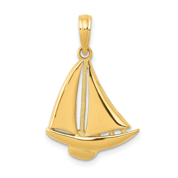 Lovely Rita's Pendants & Charms 14k Yellow Gold Sailboat Pendant