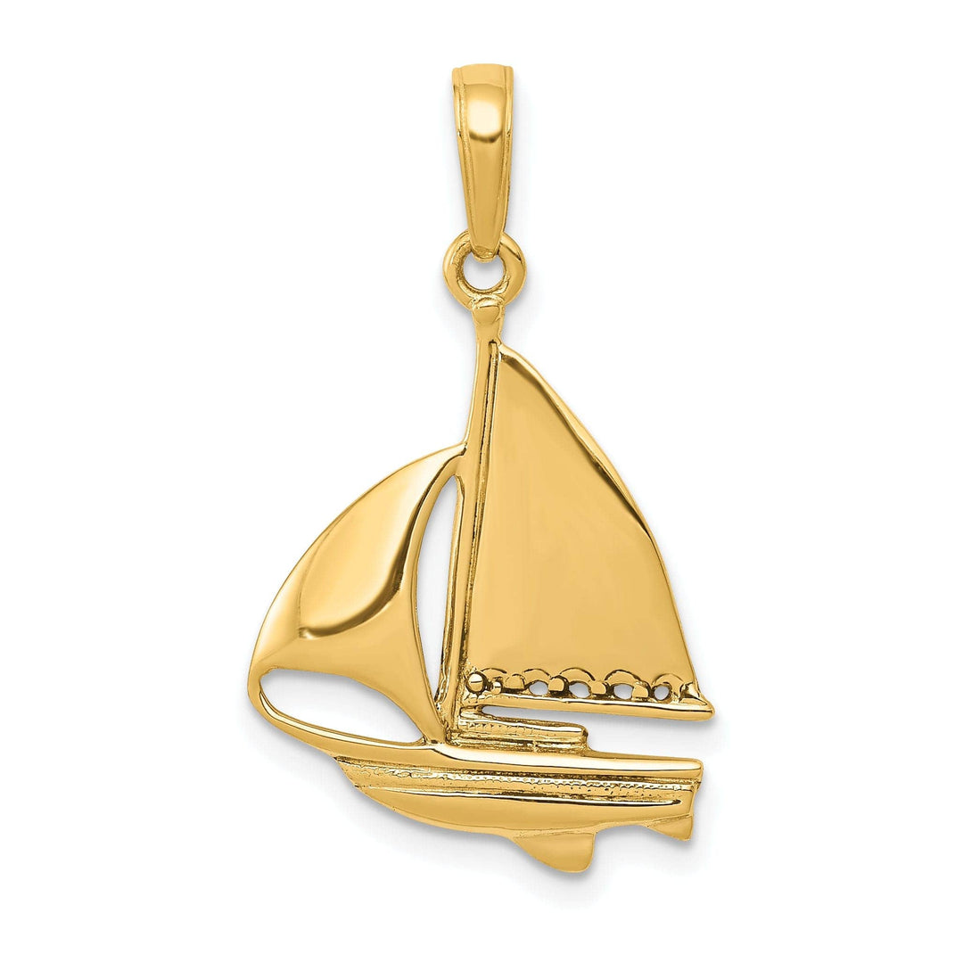 Lovely Rita's Pendants & Charms 14k Yellow Gold Sailboat Pendant
