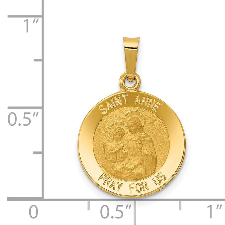 Lovely Rita's Pendants & Charms 14k Yellow Gold Saint Anne Medal Pendant