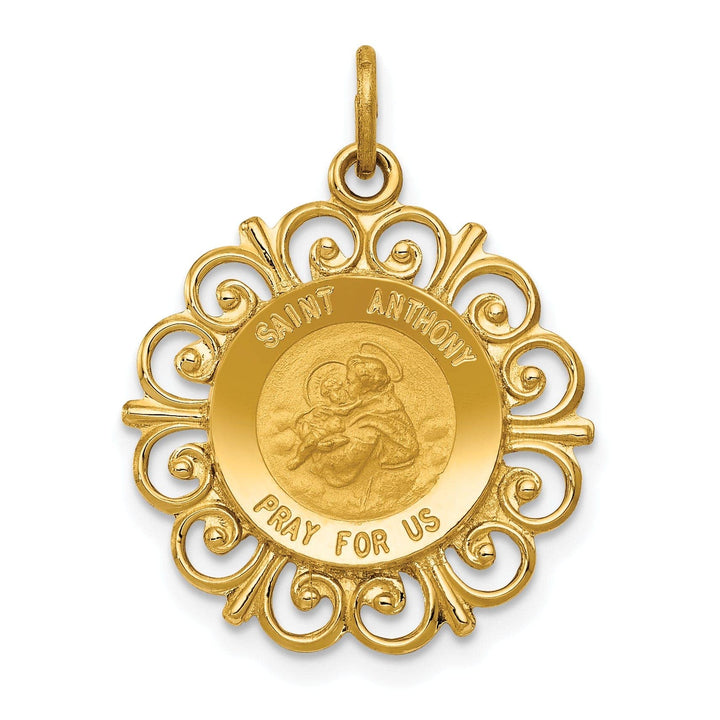 Lovely Rita's Pendants & Charms 14k Yellow Gold Saint Anthony Medal Pendant