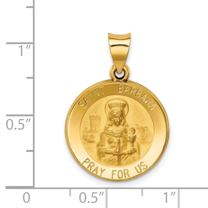 Lovely Rita's Pendants & Charms 14k Yellow Gold Saint Barbara Medal Pendant