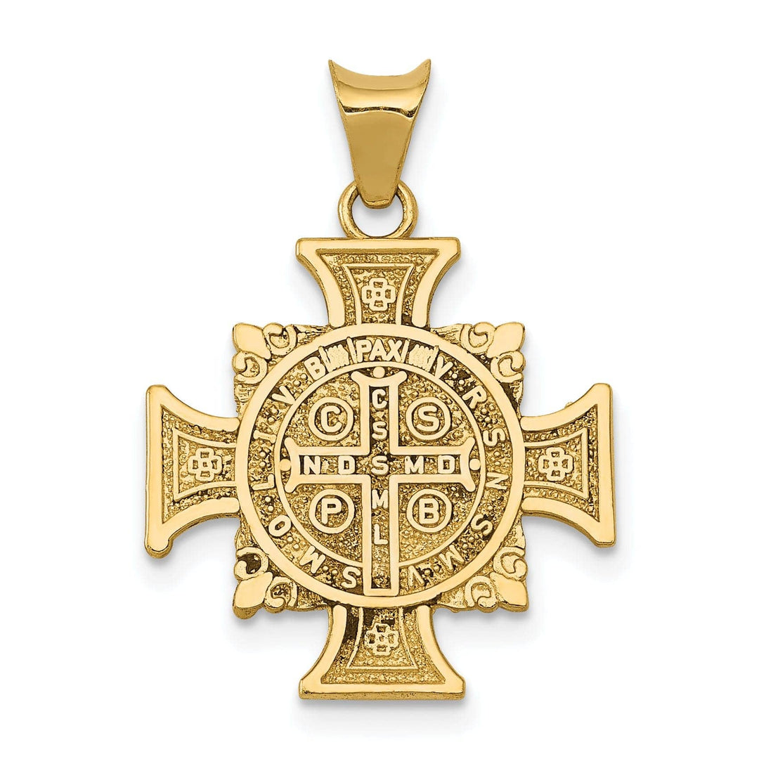 Lovely Rita's Pendants & Charms 14k Yellow Gold Saint Benedict Medal Pendant
