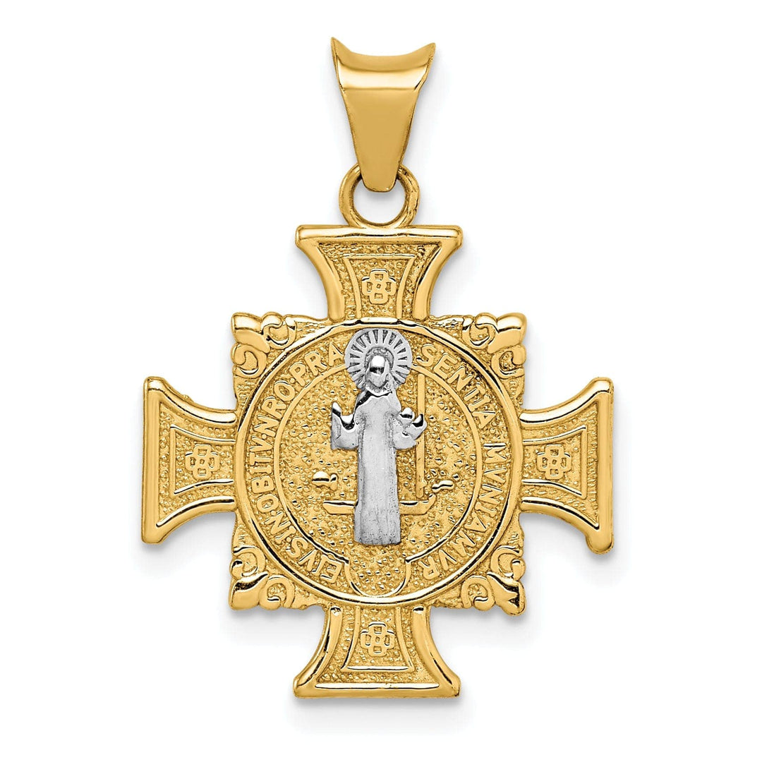 Lovely Rita's Pendants & Charms 14k Yellow Gold Saint Benedict Medal Pendant