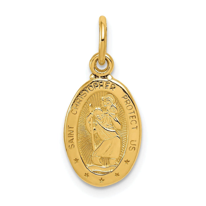 Lovely Rita's Pendants & Charms 14k Yellow Gold Saint Christopher Medal Pendant