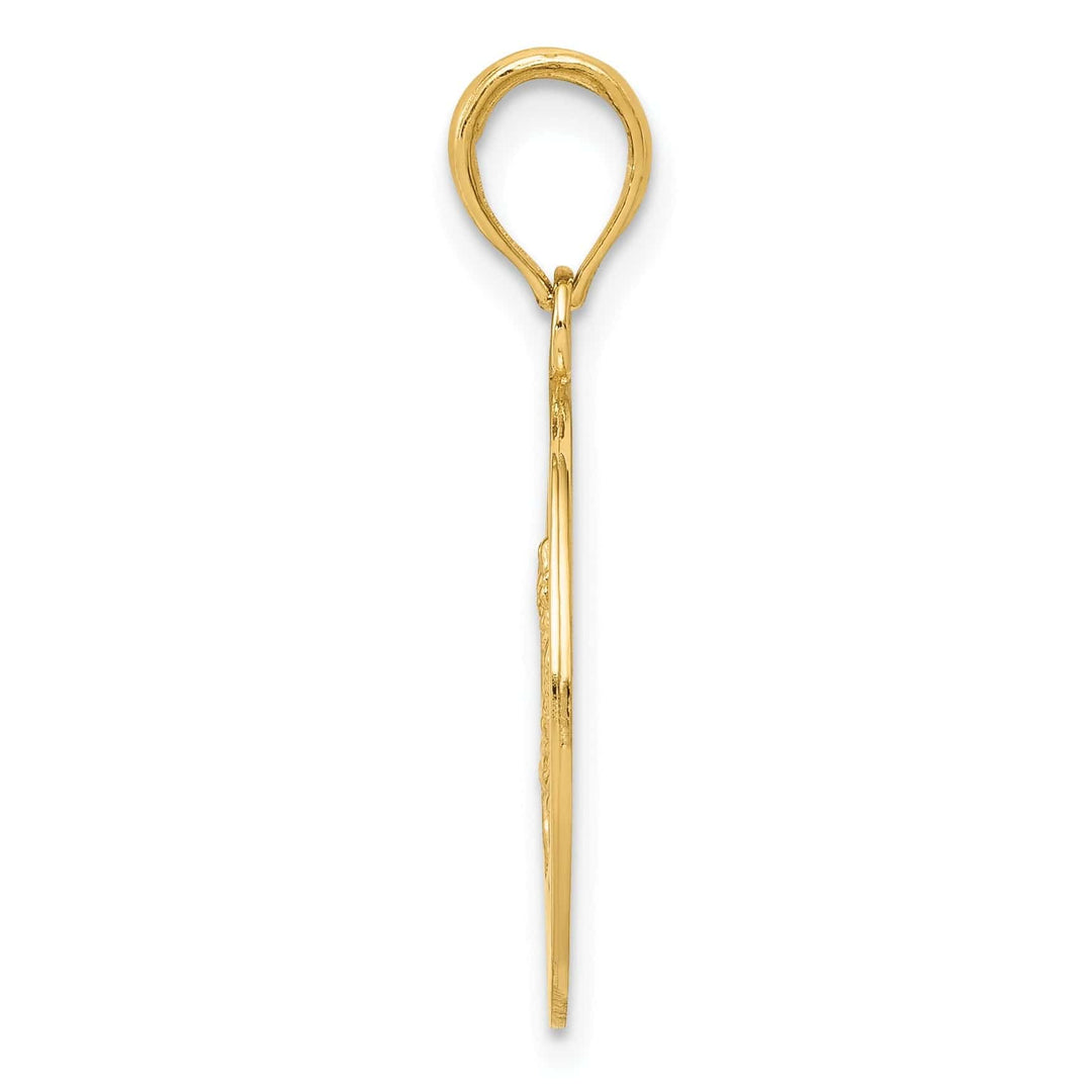 Lovely Rita's Pendants & Charms 14k Yellow Gold Saint Christopher Medal Pendant