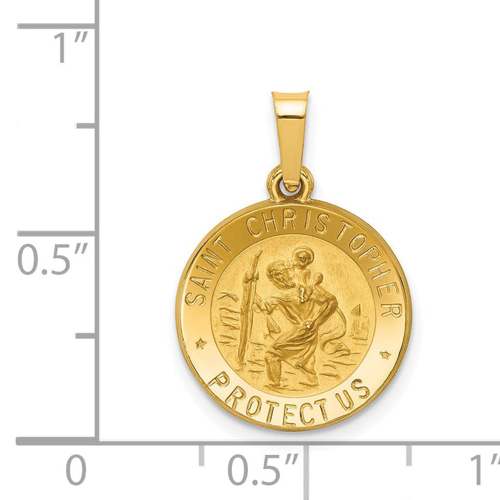 Lovely Rita's Pendants & Charms 14k Yellow Gold Saint Christopher Medal Pendant