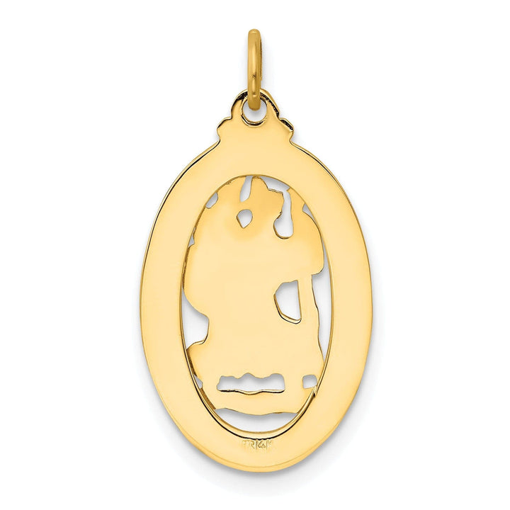 Lovely Rita's Pendants & Charms 14k Yellow Gold Saint Christopher Medal Pendant