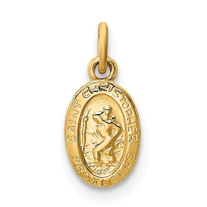 Lovely Rita's Pendants & Charms 14k Yellow Gold Saint Christopher Medal Pendant