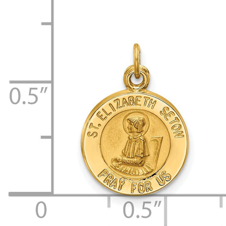 Lovely Rita's Pendants & Charms 14k Yellow Gold Saint Elizabeth Seton Medal Pendan