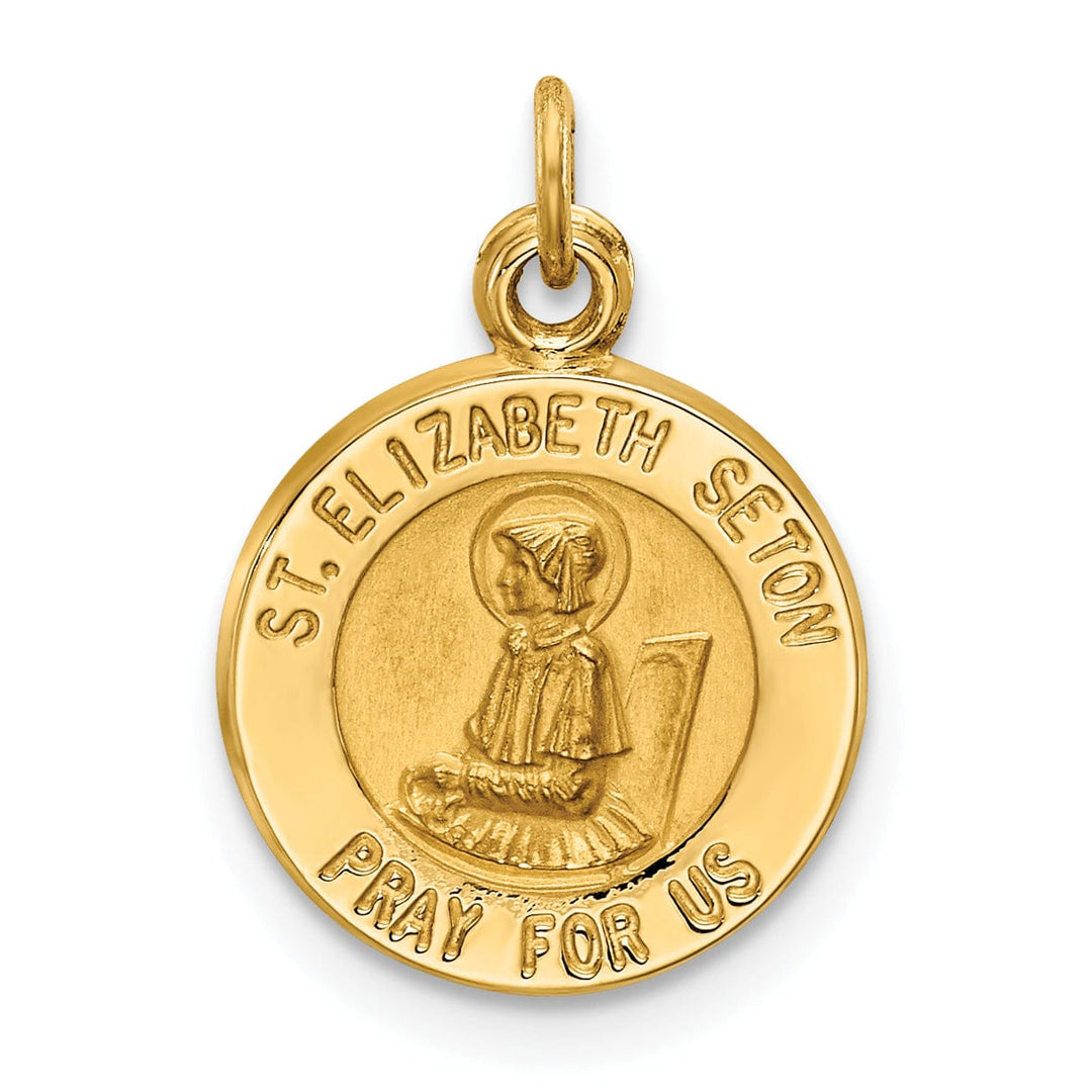 Lovely Rita's Pendants & Charms 14k Yellow Gold Saint Elizabeth Seton Medal Pendan