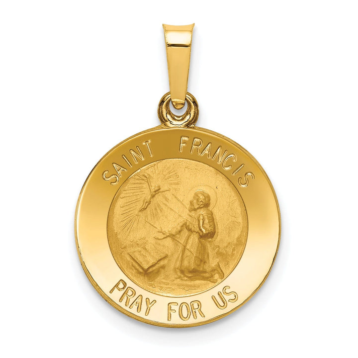 Lovely Rita's Pendants & Charms 14k Yellow Gold Saint Francis Medal Pendant
