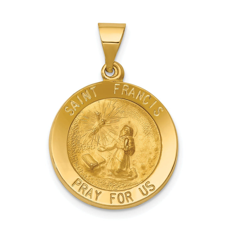 Lovely Rita's Pendants & Charms 14k Yellow Gold Saint Francis Medal Pendant