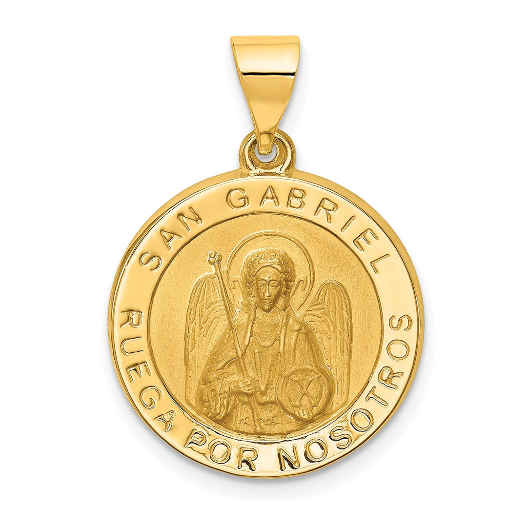Lovely Rita's Pendants & Charms 14k Yellow Gold Saint Gabriel Medal Pendant