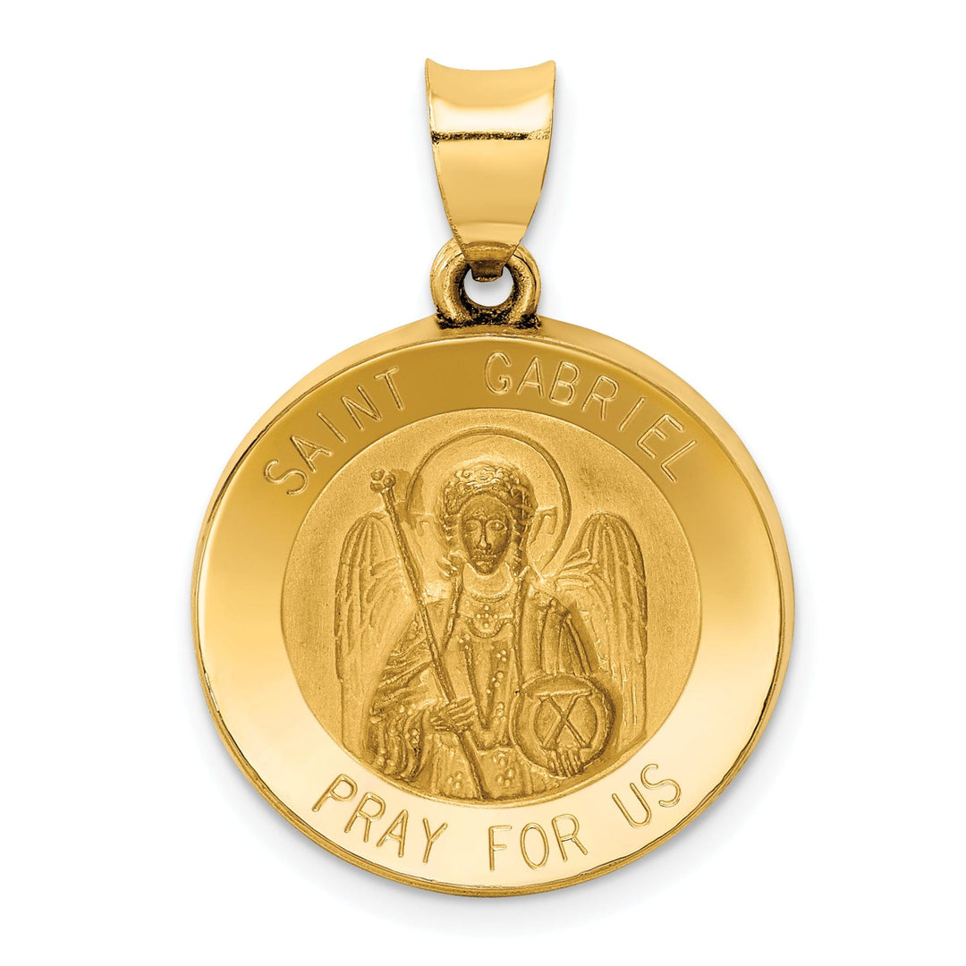 Lovely Rita's Pendants & Charms 14k Yellow Gold Saint Gabriel Medal Pendant