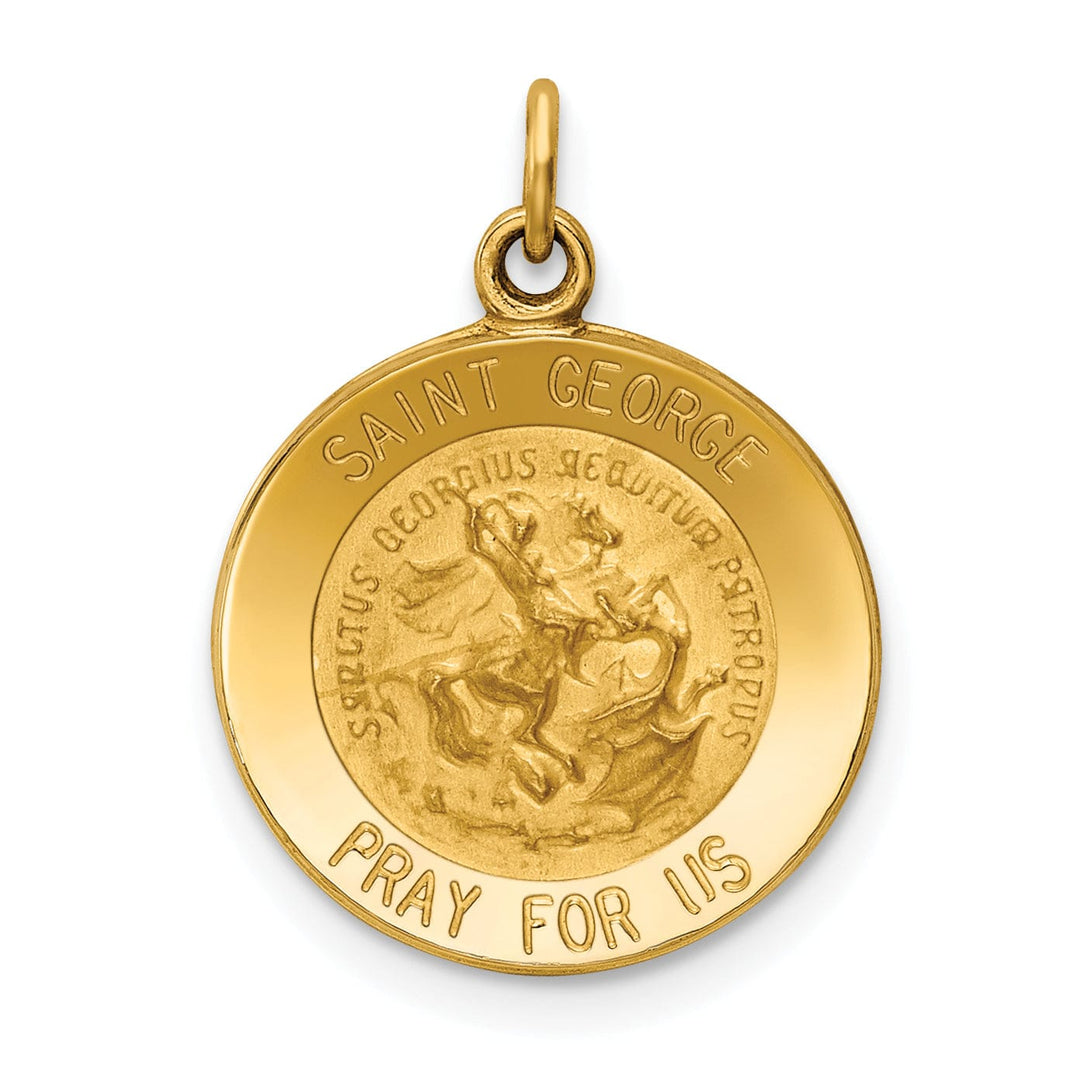 Lovely Rita's Pendants & Charms 14k Yellow Gold Saint George Medal Pendant