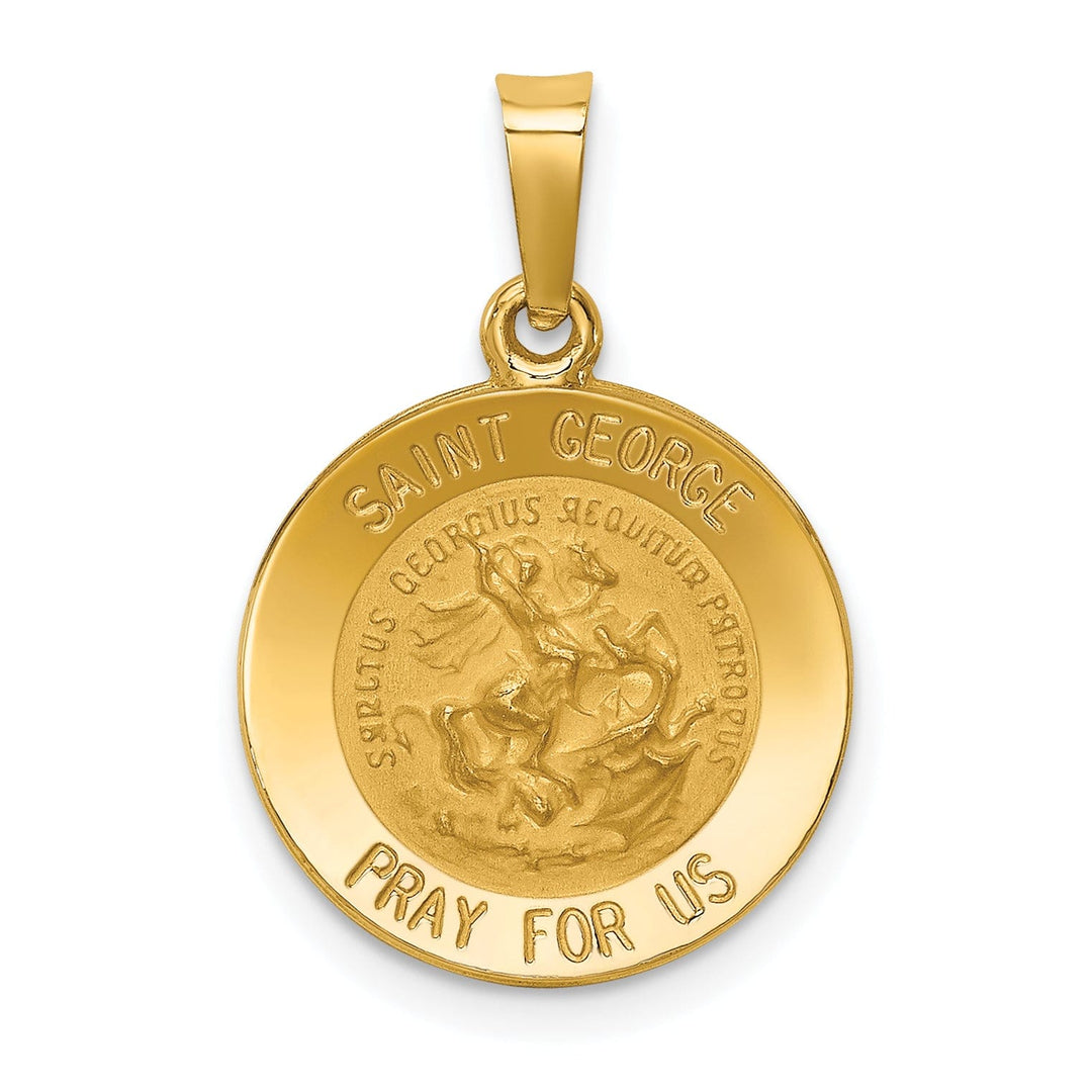 Lovely Rita's Pendants & Charms 14k Yellow Gold Saint George Medal Pendant