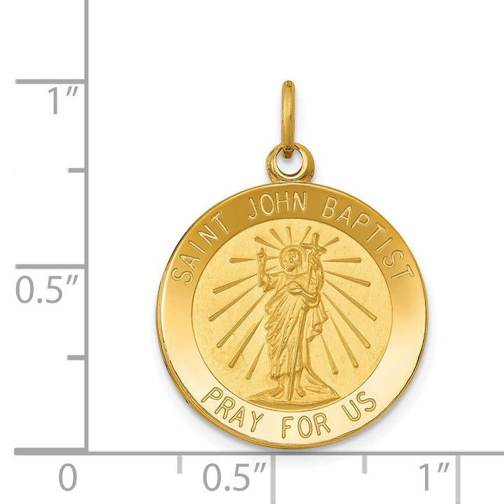 Lovely Rita's Pendants & Charms 14k Yellow Gold Saint John Baptist Medal Pendant