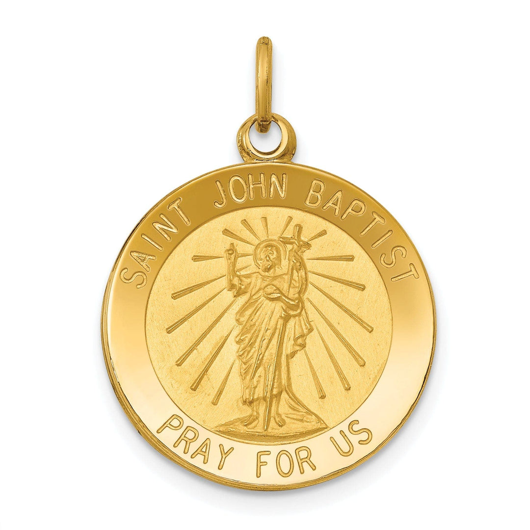 Lovely Rita's Pendants & Charms 14k Yellow Gold Saint John Baptist Medal Pendant