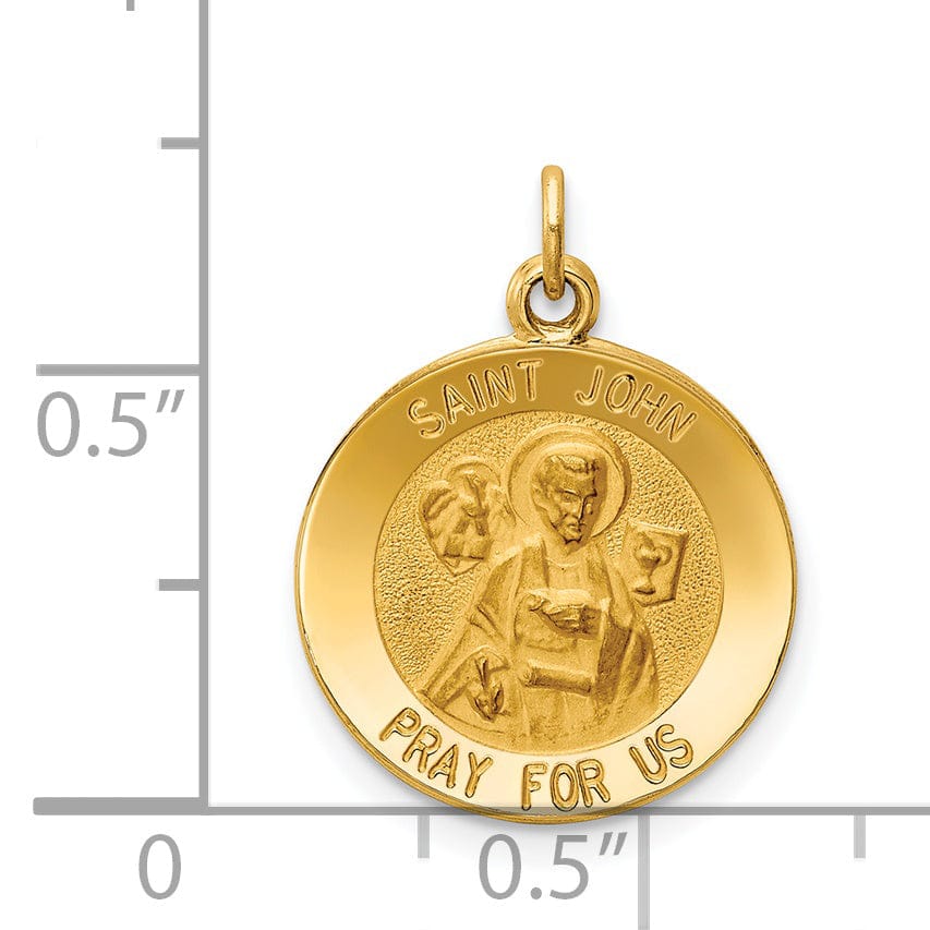 Lovely Rita's Pendants & Charms 14k Yellow Gold Saint John Medal Pendant