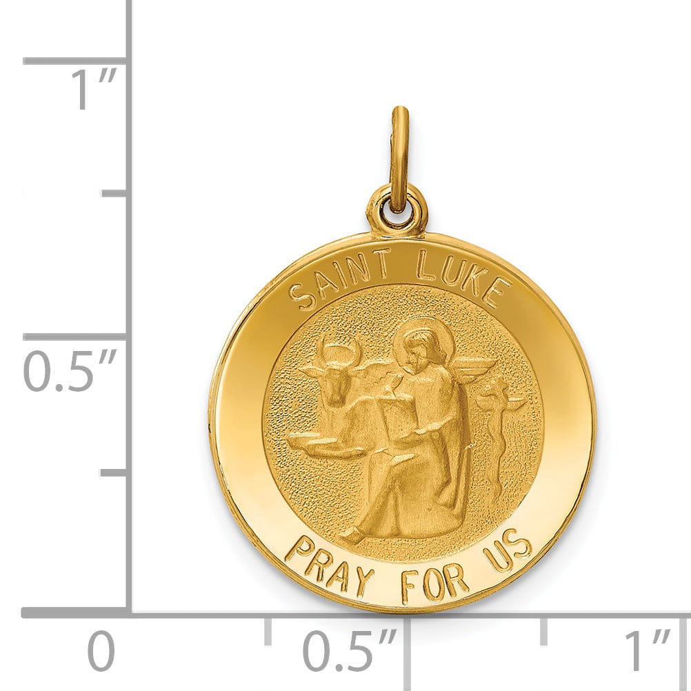 Lovely Rita's Pendants & Charms 14k Yellow Gold Saint Luke Medal Pendant