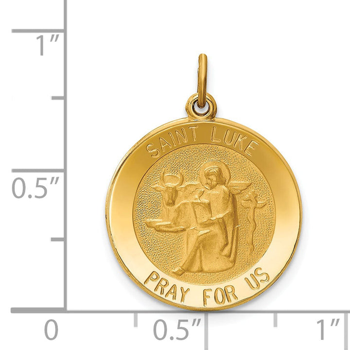 Lovely Rita's Pendants & Charms 14k Yellow Gold Saint Luke Medal Pendant