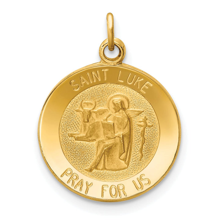 Lovely Rita's Pendants & Charms 14k Yellow Gold Saint Luke Medal Pendant