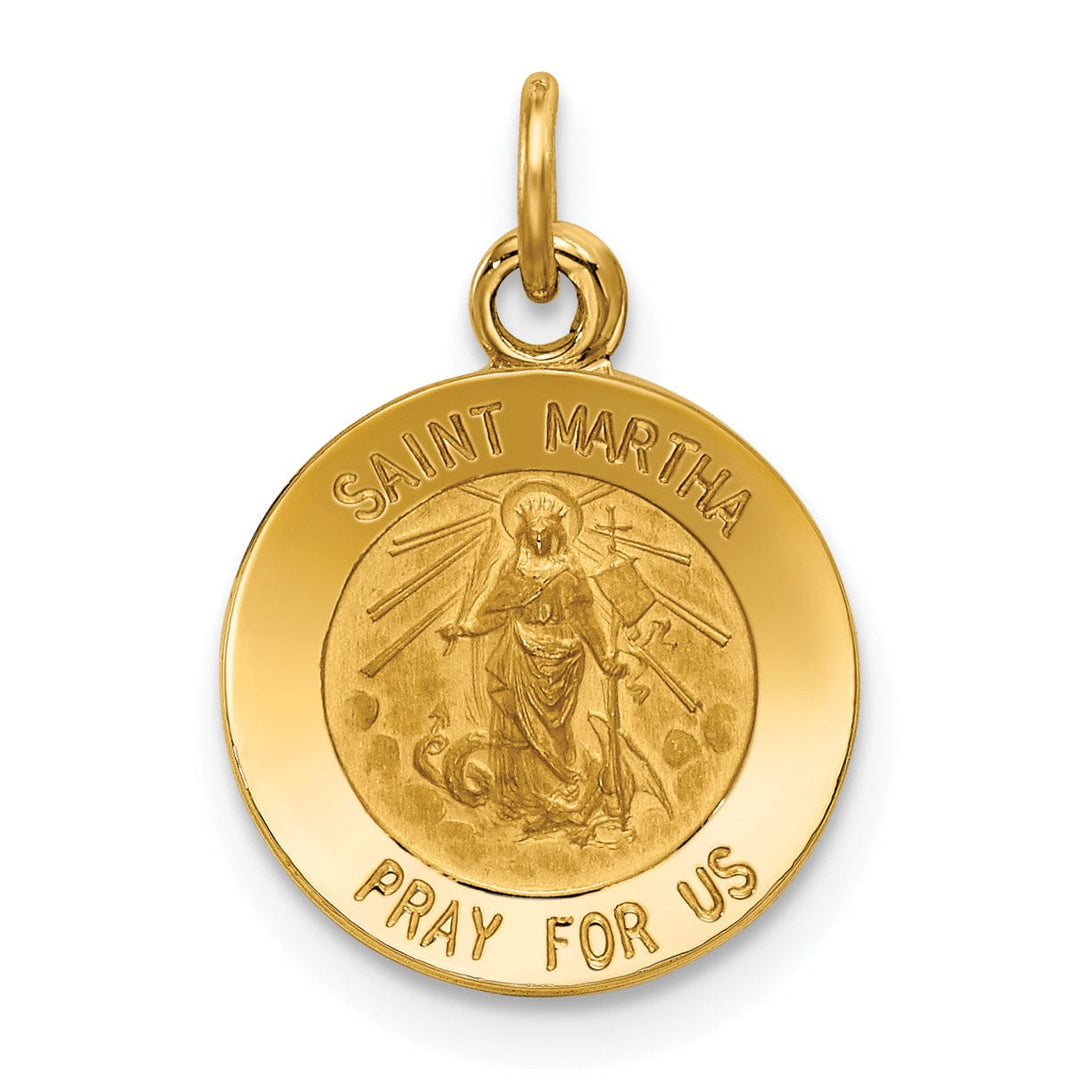 Lovely Rita's Pendants & Charms 14k Yellow Gold Saint Martha Medal Pendant