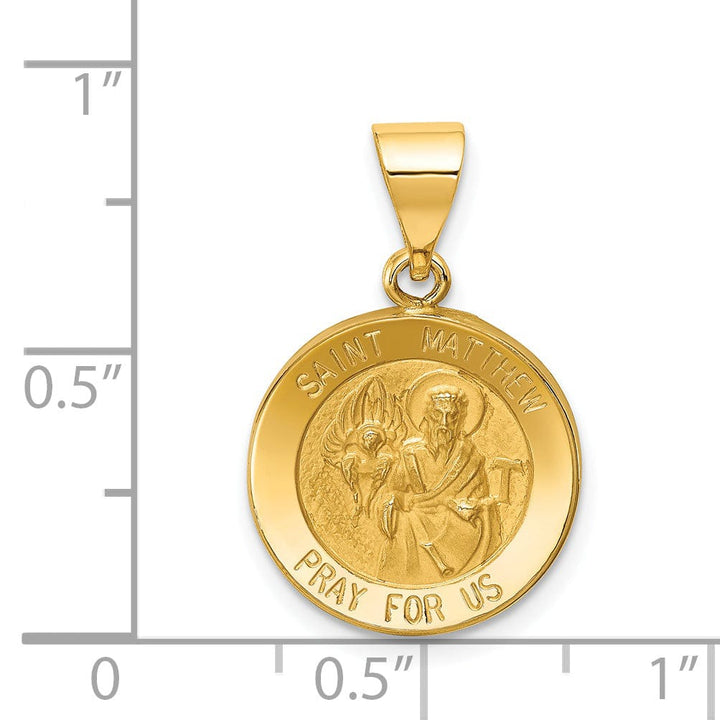 Lovely Rita's Pendants & Charms 14k Yellow Gold Saint Matthew Medal Pendant