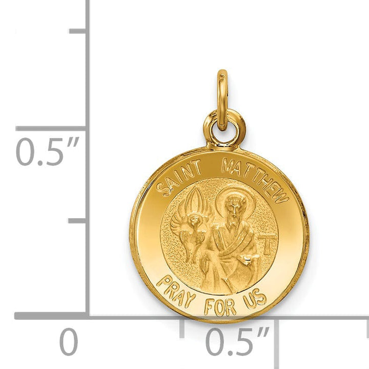 Lovely Rita's Pendants & Charms 14k Yellow Gold Saint Matthew Medal Pendant