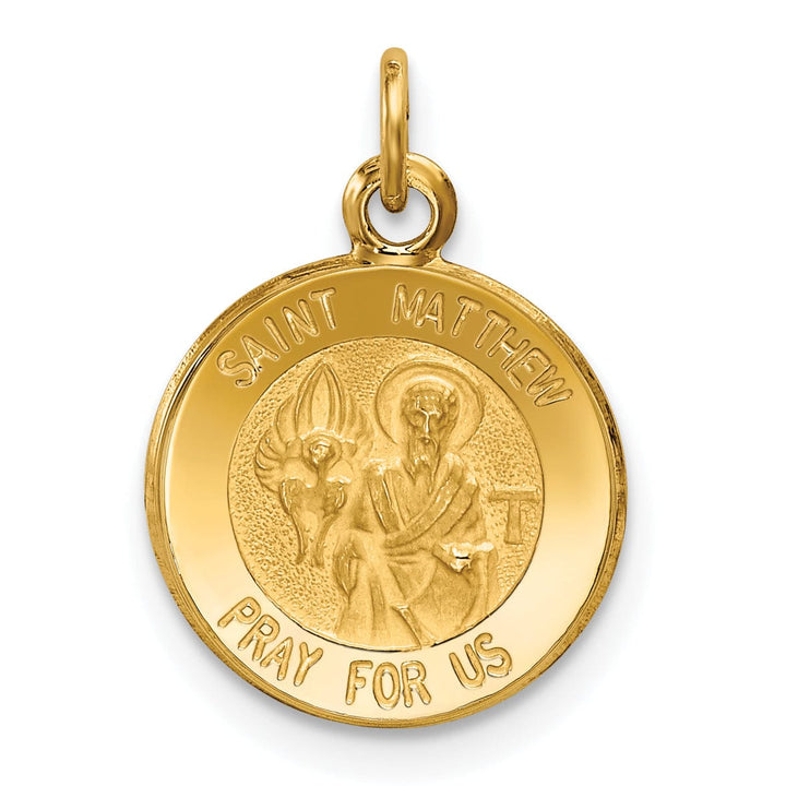 Lovely Rita's Pendants & Charms 14k Yellow Gold Saint Matthew Medal Pendant