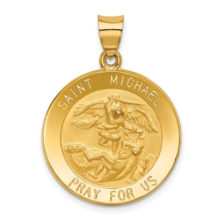 Lovely Rita's Pendants & Charms 14k Yellow Gold Saint Michael Medal Pendant