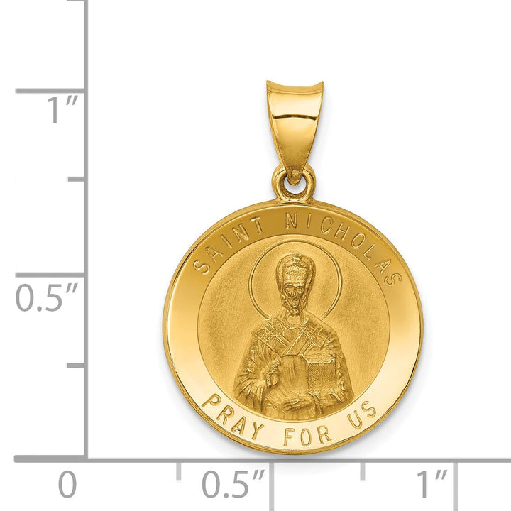 Lovely Rita's Pendants & Charms 14k Yellow Gold Saint Nicholas Medal Pendant