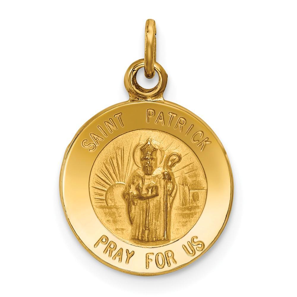Lovely Rita's Pendants & Charms 14k Yellow Gold Saint Patrick Medal Pendant