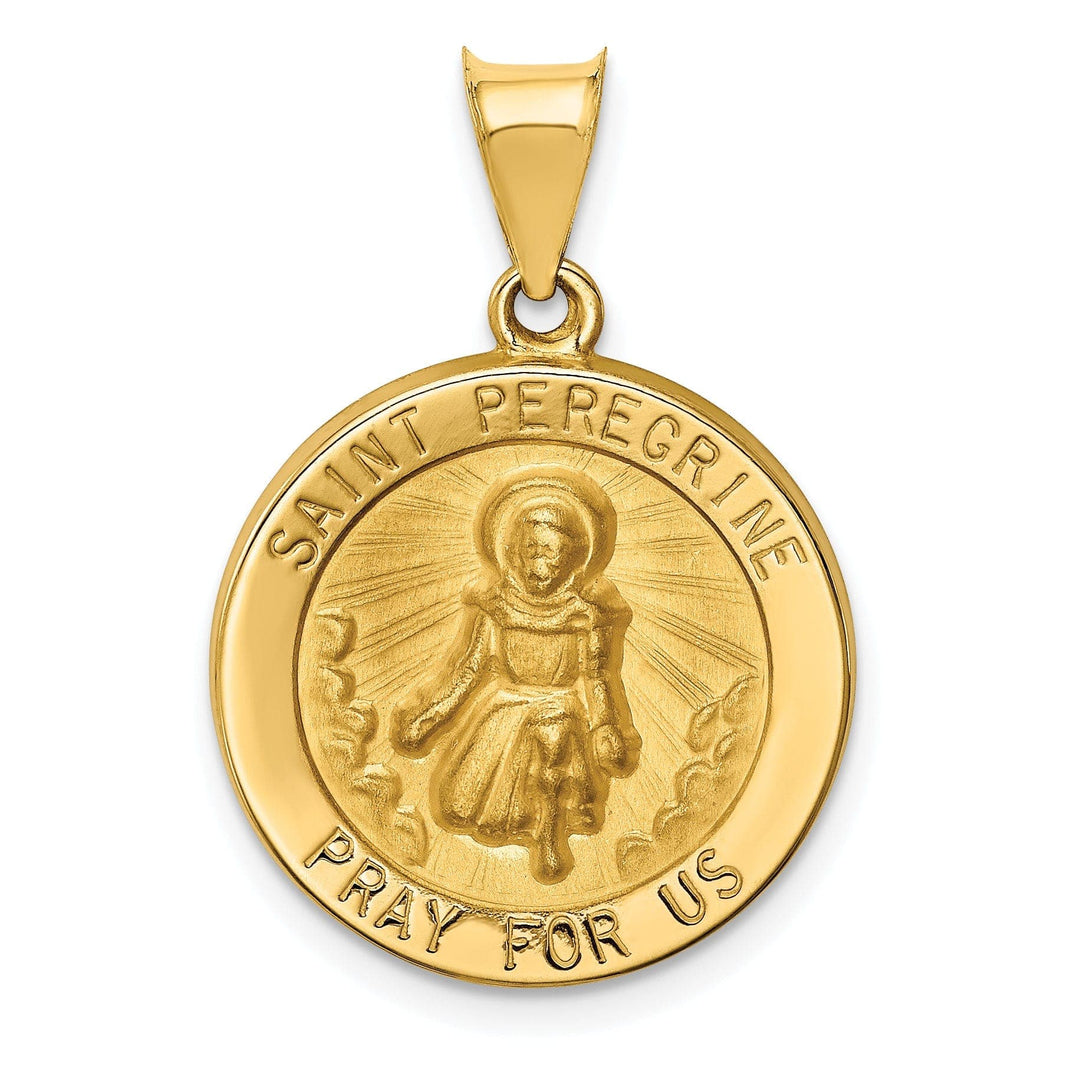 Lovely Rita's Pendants & Charms 14k Yellow Gold Saint Peregrine Medal Pendant
