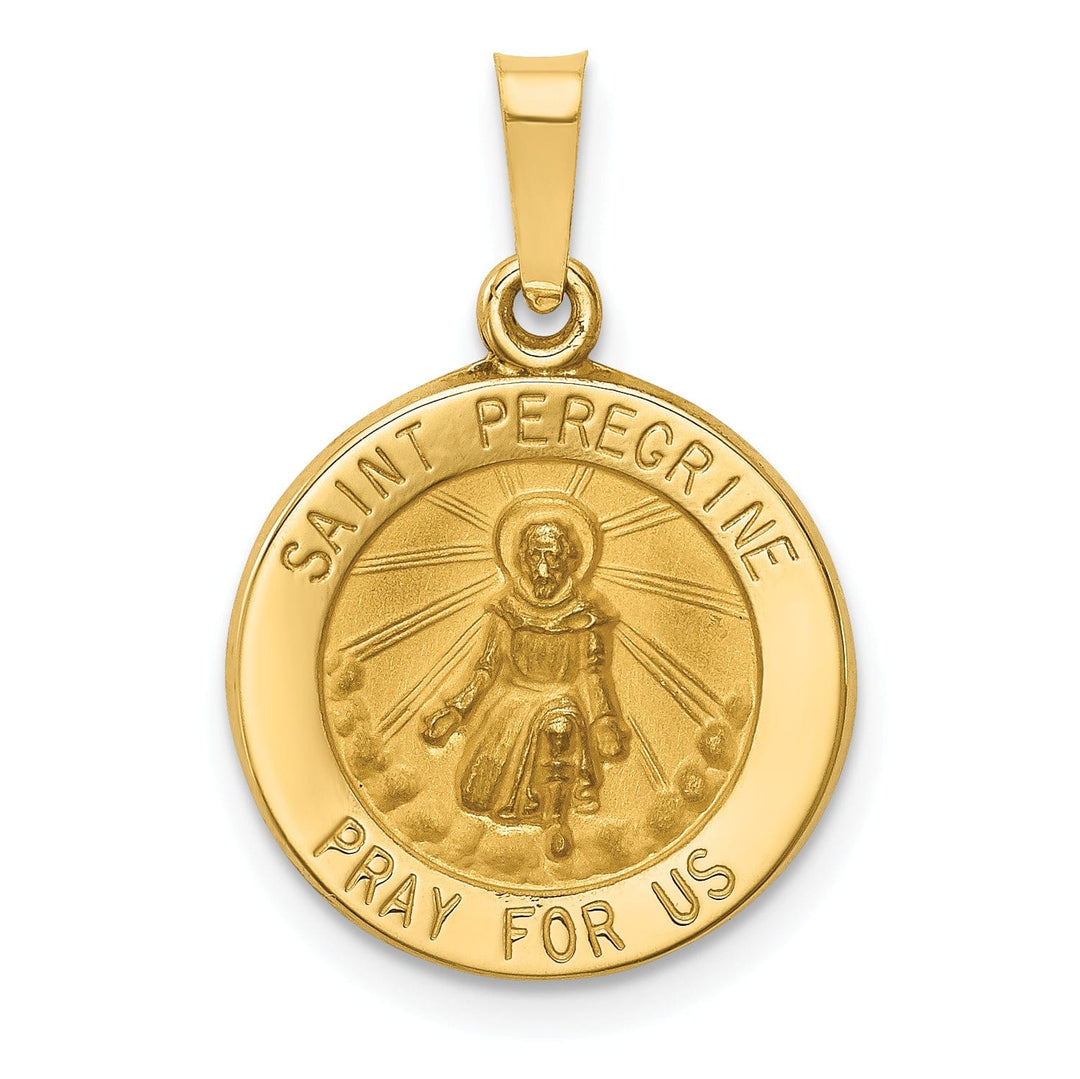 Lovely Rita's Pendants & Charms 14k Yellow Gold Saint Peregrine Medal Pendant