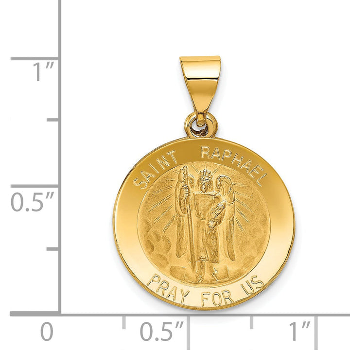 Lovely Rita's Pendants & Charms 14k Yellow Gold Saint Raphael Medal Pendant